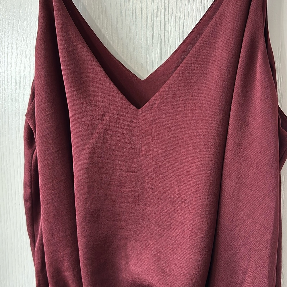 Burgundy Strappy Bodysuit